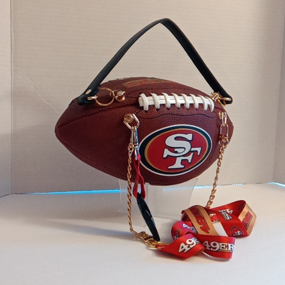 LIMITED EDITION HANDMADE SAN FRANCISCO 49ERS Football Purse ๐ - Picture 9 of 17